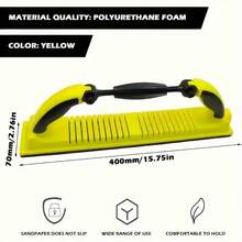 1pc Adjustable Handle Rotary Sanding Block, Multi-Function Labor-Saving Sander For Walls, Metal, Wood, Drywall And Car Body - Yellow - View 3