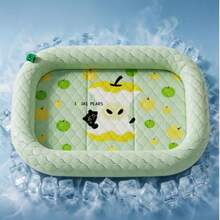 Tapis rafraîchissant d'été double face pour chien, lit pour chat, tapis de couchage pour animaux, tapis pliable pour chien, coussin rafraîchissant - Vert - Voir 9