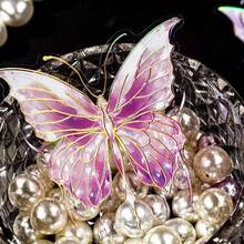 Vintage European Oil Painting Style Butterfly Sticker Set, Gold Foil Edge, PET Waterproof, 20pcs High Transparency Planner Decoration Stickers, Scrapbooking Collage DIY Materials - Multicolor - View 9