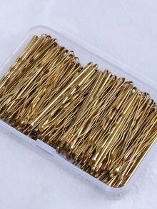 150PCS/50/10/Set Strong Women's Hair Clips, Non-Slip Hair Clips, Solid Color Bob Clips, Saudi Arabia National Day Accessories, Halloween Autumn Decorative Hair Clips And Headbands - Gold - View 2