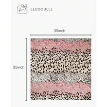 Womens Head Scarf Satin Hair Scarf Printed Square Scarf Like Silk Bandanas For Women 35 Inches - 6pink White Leopard - View 5