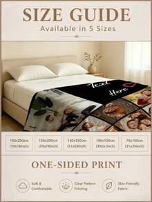 1pc Customized Name Blanket, Personalized Christmas Gift Blanket, Personalized Christmas Bedding Blanket, Suitable For Bedroom/Sofa/Indoor/Outdoor, Friend Gift, Christmas Gift, Family Gift, Birthday Gift, Gift For Her, Gift For Girlfriend, Gift For Mom/Dad - Style 4 - View 5