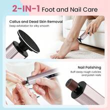 Hailicare Electric Foot Callus Remover 9-Speed Cordless Callus Remover With 20 Sandpaper Discs LCD Digital Display Rechargeable Nail Care Tool 2-In-1 Foot And Nail Care 1800mAh Type-C Charging Port - View 4
