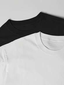 Warte auf mich, ich habe kleine Beine - Lustiges Strichmännchen-Motiv Rundhals-Kurzarm-T-Shirt für Damen, Sommer-Freizeitkleidung - x944-schwarz - Übersicht 2