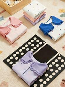 1 Adjustable Plastic Clothes Folding Board - A Simple And Quick Multi-Hole Clothes Folding Organizer, Suitable For Home Storage, And Also As A Gift For Back-To-School Season, Halloween, Christmas, And Other Holidays. - View 7
