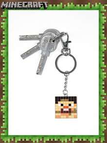 Microsoft Minecraft 1PC  Officially Licensed Alloy Keychain With Pixelated Enamel Pendant Durable Metal Bag Accessory Ideal Collectible Gift For Gamers - Multicolor - View 9