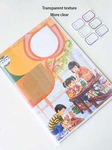 10 Pcs Film Sampul Buku Transparan Self-Adhesive, Desain Pra-Potong Tanpa Potong, Pelindung Buku Teks Tahan Air, Dekorasi Bening Minimalis, Sleeve Ringan Portabel untuk Buku Catatan Siswa & Buku Sekolah A4 16K A5 - A - View 8