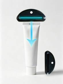 2 piezas Exprimidor manual de plástico para pasta de dientes, dispensador de accesorios de baño de pie para pasta de dientes, jabón de manos, crema de manos, sin electricidad necesaria, decoración de otoño para el hogar y el baño, de vuelta a la escuela - Multicolor - Ver 4