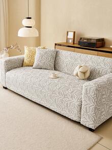 1 buah Sarung Sofa 3D, Bahan Chenille Multifungsi Pelindung Sofa Penutup Penuh, Sarung Sofa Elastis Satu Bagian Dekoratif untuk Liburan, Cocok untuk Sofa 1/2/3/4 Dudukan - Light Grey - View 6