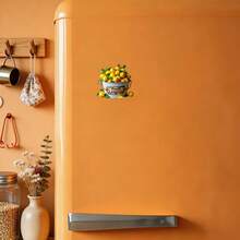 Fresh Lemons Rustic Tin Bucket And Vine-Ripened Glow Magnet Where Sunshine Is Stored In Rust Keepsake For All Metal Surfaces Throughout The Home - A - View 3