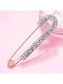 2pcs Elegant Gold & Silver Rhinestone Sweater Brooch - Luxury Minimalist Design, Exuding High-End Fashion - Extra Large Size, Eye-Catching Styling, Secure Wear, Perfectly Showcasing Confident And Graceful Aura - Multicolor - View 19