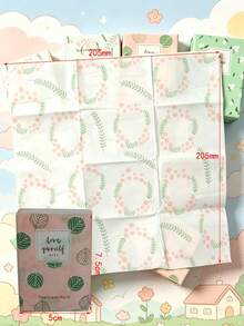 [Random Color] Elegant Floral Print Pocket Tissues (Mini Pocket Tissues/Facial Tissues/Soft Tissues) | 18-Pack Or 9-Pack Set Available (9 Sheets/3-Ply Per Pack) | Portable Soft Floral Embossed Tissues, Warm Design - Thickened and Soft Printed Version - View 9