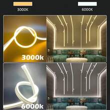 LQHZMYY 1-5m LED Motion Sensor Light Strip With Human Body Sensor Switch, Neon Chasing Flowing Water Effect, Flexible Strip, 3000K/6000K Optional, Light Flowing Meteor Effect, Chasing Light With USB Interface, Suitable For Staircase Chasing Light, Corridor Flowing Light, Balcony, Indoor/Outdoor Use, Modern Lighting Design|Flexible Neon Light Flexible Strip|Staircase Light - Induction Flowing Water Neon Lights - View 8