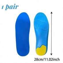 1 Pair Arch Support Insoles, Unisex (Trimmable), Shock Absorption, Massage Insoles (Suitable For Running Shoes And Work Shoes), Suitable For Long-Time Standing, Made Of EVA Material - Multicolor - View 10