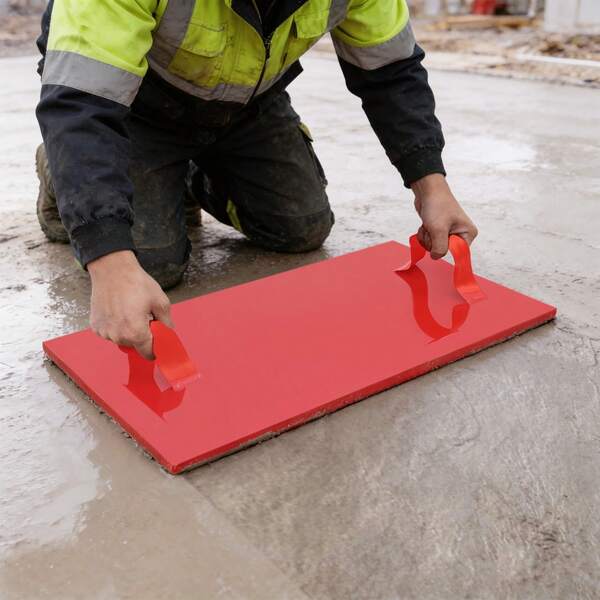 23.6*12*0.5inch PU Concrete Stamp Mat, Red Concrete Texture Skin, High Efficiency Concrete Texture Mat For Home Patios, Garden Paths, Hotel Lobbies