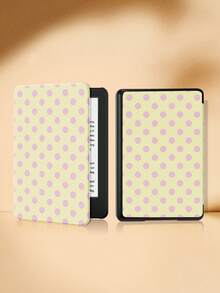 1個粉黃波點圖案保護殼，適用於Kindle 2024、Ko-Bo、Kindle NK 11/Kindle Youth Edition/Kindle Paperwhite 5、10.2吋第10代/11(A16)2025(11吋)、Galaxy Tab A8 10.5吋 2022，具備自動喚醒/睡眠功能，輕巧便利，完美貼合保護您的閱讀裝置 - 彩色 - 查看 4