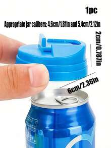 1/3/6pcs Beverage Can Lids, Creative Drink Can Splash Guard Covers, Drink Freshness Anti-Spill Lids, Reusable Leak-Proof Beverage Can Covers For Party, Holiday, Outdoor, Standard Size Cans, Can Accessories - Multicolor - View 19