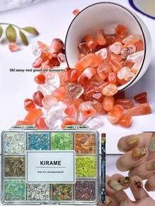 KIRAME 12件組美甲裝飾套組：不對稱珠飾與飾品美甲套件，含1件點花工具，DIY居家美甲、美甲沙龍、美甲用品、美甲飾品、美甲配件，聖誕、夏季與旅行美甲，節日禮物 - 彩色 - 查看 6