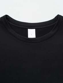 Men's Casual athletic - Breathable Polyester Blend, Short Sleeve, Round Neck - Perfect for Workouts & Casual attire Tee For adult, Men, Women, Teen, Teenager, adolescent, Youth - Noir - Voir 4