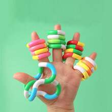 1/3/5Pcs Tangle Twisting Fidget Toy, Sensory Finger Toy For Anxiety Relief, Portable Hand Training Decompression Novelty Gift - 3PCS Random Color - View 2