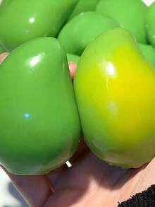 1 pièce Balle anti-stress croustillante en mangue faite à la main, balle squishy de mangue changeant de couleur, jouet sensoriel ASMR pour soulager le stress - Multicolore - Voir 3