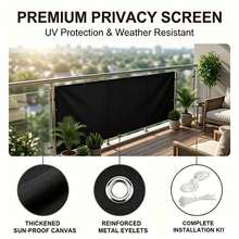 Pembatas Privasi Taman, Penutup Pagar Balkon Tahan Banting, Kain Pelindung UV 90%, Dilengkapi Tali dan Pengikat, Tahan Sobek, Mudah Dipasang, Cocok untuk Taman, Balkon, Teras - MultiWarna - View 6