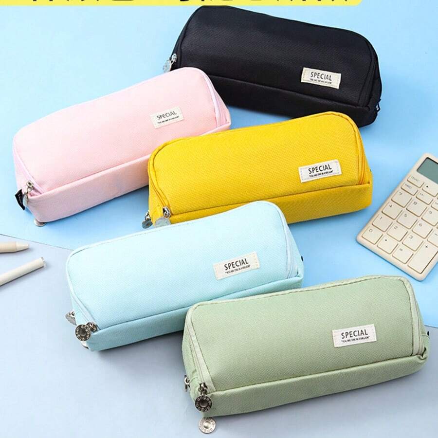 Large Capacity 3-Compartment Pencil Case, Pencil Pouch, Suitable For School, Teens, Girls, Boys, Men, Women