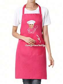 Custom Apron, Custom Name Logo Chef Cooking Kitchen Apron Personalized Kitchen Waterproof Apron Custom Logo Picture Name Chef Cooking Apron Perfect For Mom Husband Girlfriend Boyfriend Anniversary Graduation Wedding Love - Multicolor - View 8