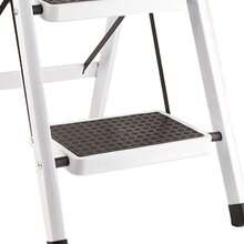 2 In 1 Foldable Step Stool – Multi-Purpose Collapsible Ladder Chair, Thicken Iron Tube Indoor Climbing Stool With Anti-Slip Pedal For Kitchen, Closet & Bathroom - As Shown - View 3