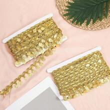 Gold Coin Shape Trim Sequins 3.5cm Tassel Ribbon, Stage Performance, Suit, Wedding Dress Sewing Fabric Decor Clothes Decoration Party Accessories - Multicolor - View 7