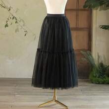 2-Layer Soft Tulle Skirt, 90cm Long, Wireless, Fluffy Skirt Suitable For Cosplay, Costumes And Performance Extensions - Multicolor - View 8