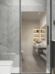 1 Roll Self-Adhesive Mirror Wall Sticker, Shatter-Resistant And Washable. Suitable For Glass, Tile, Cabinet Doors And Smooth Surfaces. Featuring A Segmented Modern Design, Helping You Create Creative Home Decor And Mirror Wall Accents - Multicolor - View 7