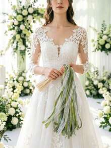 10/20pcs Ribbon Wands With 3-Layer Lace Ribbon And Golden Bells, Party Wands, Party Favor Ribbon Sticks, Magic Fairy Wands, Suitable For Wedding Decoration (Green), Best Gift, Wedding Decor, Home Decor, Room Decor, Bridal Shower Birthday Graduation Decoration, Party Decor, Bachelorette Party Decor - Green - View 4