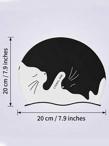1 Stück professionelle Silikon-Badekappe für Frauen, wasserdicht, Ohrenschutz, Design für lange Haare, Erwachsenen-Großgrößen, nicht eng anliegend, modische Badekappe für Männer - Verschiedenfarbig - Übersicht 5