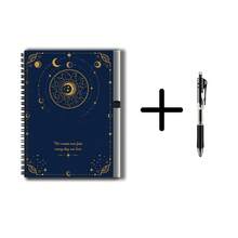 1套神秘星空螺旋線圈筆記本組，封面飾有精美星座圖案與星月元素，夢幻浪漫。內含100頁，滿足日常書寫需求。搭配同款筆，書寫流暢。適合返校、工作、學習等場合，也是畢業和生日禮物的絕佳選擇，開啟記錄新旅程。 - I - 查看 4