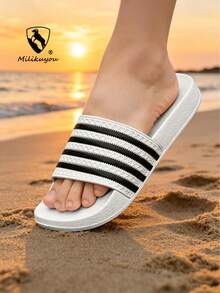 [Koleksi Baru Musim Semi/Panas] Sandal Unisex Anti Selip Sol Tebal Terbaru, Sandal Musim Panas Modis dan Serbaguna, Sepatu Pantai Olahraga yang Dapat Disesuaikan Ukuran 28-50 (Pola Asimetris) - Putih 1959 - View 5