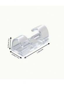 20pcs Self-Adhesive Cable Clips, Used For Organizing Wires, Transparent Cable Holder, Suitable For TV And PC Cables, Desktop And Home Office Use - Cable Management - View 4