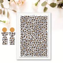 Papel de transferencia con estampado de leopardo, serie Fresh Natural, papel de impresión de arcilla polimérica, tamaño 5.82 * 3.93 pulgadas, adecuado para impresión de transferencia especial de arcilla polimérica en la fabricación de joyas y pendientes de arte DIY - A - Ver 4
