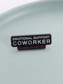 Funny Office Meme Enamel Pin - Coworker Humor Badge "Do Not Talk To Me" Style Brooch - Black - View 4