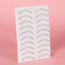 1pc 3D Realistic Crescent Moon Rhinestone Eye & Face Decor Stickers, DIY Music Festival Y2K Makeup Party Eye & Face Rhinestone Stickers, 1 Sheet - 彩色 - 查看 4