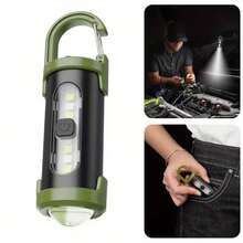 Compact USB Rechargeable Keychain Light, Multi-Mode LED Flashlight, ABS Material Portable Work Light With Hook, Ideal For Night Reading, Jogging, Fishing & Emergencies - 多色 - 查看 3