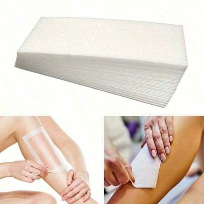 200/100/50/10pcs Body, Face And Eyebrow Wax Strips, Non-Woven Wax Strips, Suitable For Salon And Home Use, Suitable For Arms, Legs, Underarms, Bikini, Brazilian Waxing, Face And Full Body Hair Removal, Hair Salon Products And Accessories