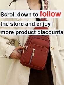 2024 New Women's Genuine Leather Luxury Handbag Designer Shoulder Crossbody Bag - Burgundy - View 2