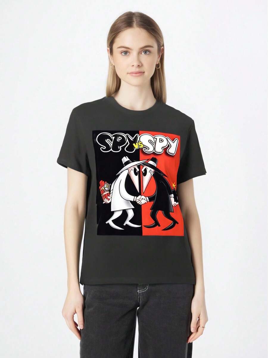Spy vs Spy - Spy vs Spy - T-shirt Men's interesting short-sleeved printed T-shirt series Black PR Tee For adult, Men, Women, Teen, Teenager, adolescent, Youth - Schwarz - Übersicht 1
