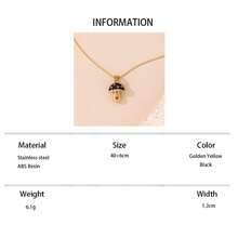 1 pieza Collar con colgante de hongo colorido y lindo de acero inoxidable color dorado, de moda para mujer, adecuado para usar o como regalo - Amarillo Oro - Ver 14