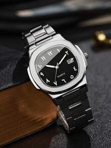 3-Piece Men's Gift Set: Watch, Wallet And Pen – Men's Business Gift - Silver - View 3
