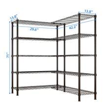 58''  Adjustable  Storage Shelves 1500LBS  NSF  Wire Shelving Unit 5 Tier Metal Shelving Storage Rack Shelves Storage Heavy Duty Garage Shelf Pantry Shelves Kitchen Shelving,  58''*71''H* - 1 - View 11
