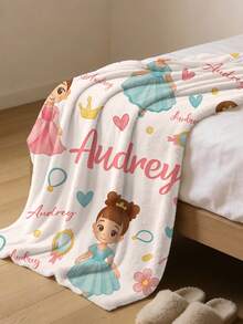 1 buah Selimut Nama Kustom, Selimut Tempat Tidur Personalisasi, Nama yang Dapat Dicetak, Lucu & Nyaman, Cocok Sebagai Hadiah Keluarga, Hadiah Ulang Tahun, Hadiah Natal, Hadiah Personalisasi, Hadiah untuk Anak Laki-laki/Perempuan atau Teman - Gaya 2 - View 4