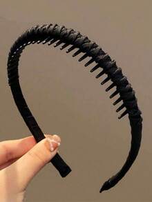 1/3入 女款扭花布料髮箍 高頂齒狀髮圈 防滑髮蓋 優雅實用 洗臉定型髮飾 Z型髮箍 髮帶 髮圈 美妝用品 家用髮飾 - 彩色 - 查看 11