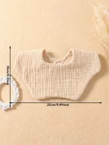 4入女孩夏季糖果色純棉紗布嬰兒圍兜，柔軟親膚公主風口水巾，適合四季日常使用 - 彩色 - 查看 2